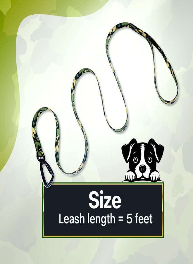 ADIL'S Army Print Biothane Leash - Waterproof Leashes for Dogs, Metal Hook, Adjustable 5ft Length Suitable for Dogs & Puppies, Ideal for Walking, Running & Training (Green) - Image 4